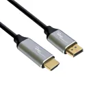 DINIC Premium Displayport auf HDMI Kabel, 4K@60Hz, 3D, HDR, 1x DP auf 1x HDMI Stecker, 2m
