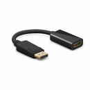 DINIC Adapter DisplayPort 1.4 St. auf HDMI Typ A Bu., PB DP 1.4 auf HDMI, 4K*2K@60Hz, 3D, schwarz, 0,1m