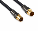 120dB Premium Antennenkabel Koax St. auf Bu., 3m DINIC Dubai Range, schwarz