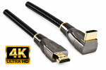 DINIC Premium HDMI Kabel HDMI Stecker auf Stecker, DINIC Dubai Range, einseitig gewinkelt, schwarz, 2m