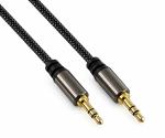 DINIC Premium Audiokabel 3,5mm Klinke St. auf St., Dubai Range, schwarz