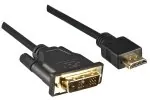 DINIC HDMI Kabel A auf DVI-D Stecker, 5m vergoldete Kontakte, schwarz