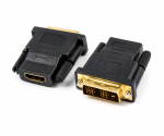 DINIC HDMI Adapter Typ A 19pol Buchse. auf DVI Stecker, vergoldete Kontakte, schwarz