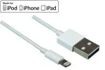 DINIC iPhone/iPad/iPad mini Lightning Kabel, Apple 8pin auf USB 2.0, MFI zertifiziert, weiß 0,5m-2m