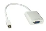 DINIC Adapter VGA Bu. auf MDP Mini DisplayPort St., Thunderbolt kompatibel, weiß, 0,20m