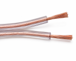 DINIC Lautsprecherkabel transparent CCA, Rolle, Querschnitt 2 x 1,5 mm², 10m