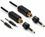 DINIC Toslinkkabel 4mm inkl. 2 Mini Toslinkadapter, schwarz