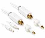 DINIC Toslink Kabel 4mm inkl. 2 Mini Toslinkadapter, weiß, 5m