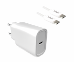 DINIC USBC Ladeadapter 20W + 1m USBC Ladekabel 5V/3A; 9V/2,22A (PD3.0) Set, weiß