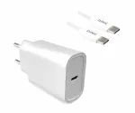 DINIC USBC Ladeadapter 20W + 1m USBC Ladekabel 5V/3A; 9V/2,22A (PD3.0) Set, weiß