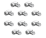 DINIC Winkel-Adapter F-Stecker / F-Buchse 90°, 10 Stück