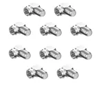 DINIC Winkel-Adapter F-Stecker / F-Buchse 90°, 10 Stück