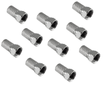 DINIC Aufdreh F-Stecker für 7,3mm  Kabel, Polybag, 10 Stck.