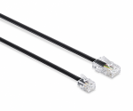 DSL Modular-/ Westernkabel RJ11 auf RJ45, 3m, Box 8P4C Stecker auf 6P4C Stecker, schwarz, 3m