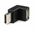 DINIC USB Adapter A Stecker auf A Buchse 90° nach UNTEN gewinkelt, schwarz