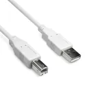 DINIC USB 2.0 Kabel A Stecker auf B Stecker, 28 AWG / 2C, 26 AWG / 2C, grau