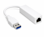 DINIC USB Adapter auf Gbit LAN für MAC und PC, USB 3.0 (2.0) A Stecker auf RJ45 Buchse, weiß, DINIC Polybag