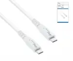 DINIC USB C 4.0 Kabel, 240W PD, 40Gbps, weiß, 1,5m Typ C auf C, OD 5,2mm, TPE, E-Mark chip, DINIC Box