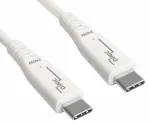 DINIC USB C 4.0 Kabel, 240W PD, 40Gbps, weiß, 1,5m Typ C auf C, OD 5,2mm, TPE, E-Mark chip, DINIC Box