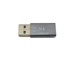 DINIC Adapter, USB A Stecker auf USB C Buchse Alu, space grau