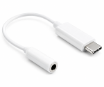 DINIC USB-C Adapter auf 3,5mm Audio (digital), weiß, PB mit Chipsatz, weiß, DINIC Polybag