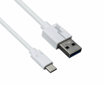 DINIC USB 3.1 Kabel Typ C - 3.0 A, 5Gbps, 3A charging, weiß, DINIC Polybag, 0,5m