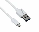 DINIC USB 3.1 Kabel Typ C - 3.0 A, 5Gbps, 3A charging, weiß, DINIC Polybag, 0,5m