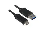 DINIC USB 3.1 Kabel Typ C - 3.0 A , schwarz, 2m 5Gbps, 3A charging, Polybag