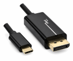 DINIC USB 3.2 Kabel Typ C St. auf DisplayPort St., 2m 4K bei 60Hz, schwarz