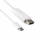 DINIC USB 3.2 Kabel Typ C St. auf DisplayPort St., 4K bei 60Hz, weiß, 2m