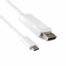 DINIC USB 3.2 Kabel Typ C St. auf DisplayPort St., 4K bei 60Hz, weiß, 2m