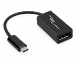 DINIC Adapter USB 3.2 Typ C Stecker / DP DisplayPort Buchse 4k bei 60Hz , schwarz