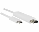 DINIC USB 3.2 Typ C auf HDMI, 4K2K@60Hz, HDR, HDCP, PS176, weiß,1m
