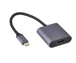 Adapter USB C auf HDMI, space grau, Alu, PB USBC Stecker auf HDMI Buchse, 4K*2K@60Hz, HDR,HDCP