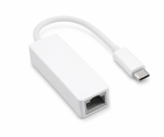 DINIC Adapter USB C Stecker / RJ45 Gbit LAN, weiß, PB 10/100/1000 Mbps mit Auto-Erkennung, 0,2m