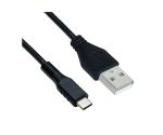 DINIC USB Typ C auf A Ladekabel, USB Typ C auf A Stecker, 5V, 3A, OD: 3,5mm, schwarz, Polybag, 0.5m