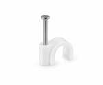 DINIC 100x Kabelschelle weiß, max. Kabeldurchmesser: 7.3 mm, 1,80 x 18 mm